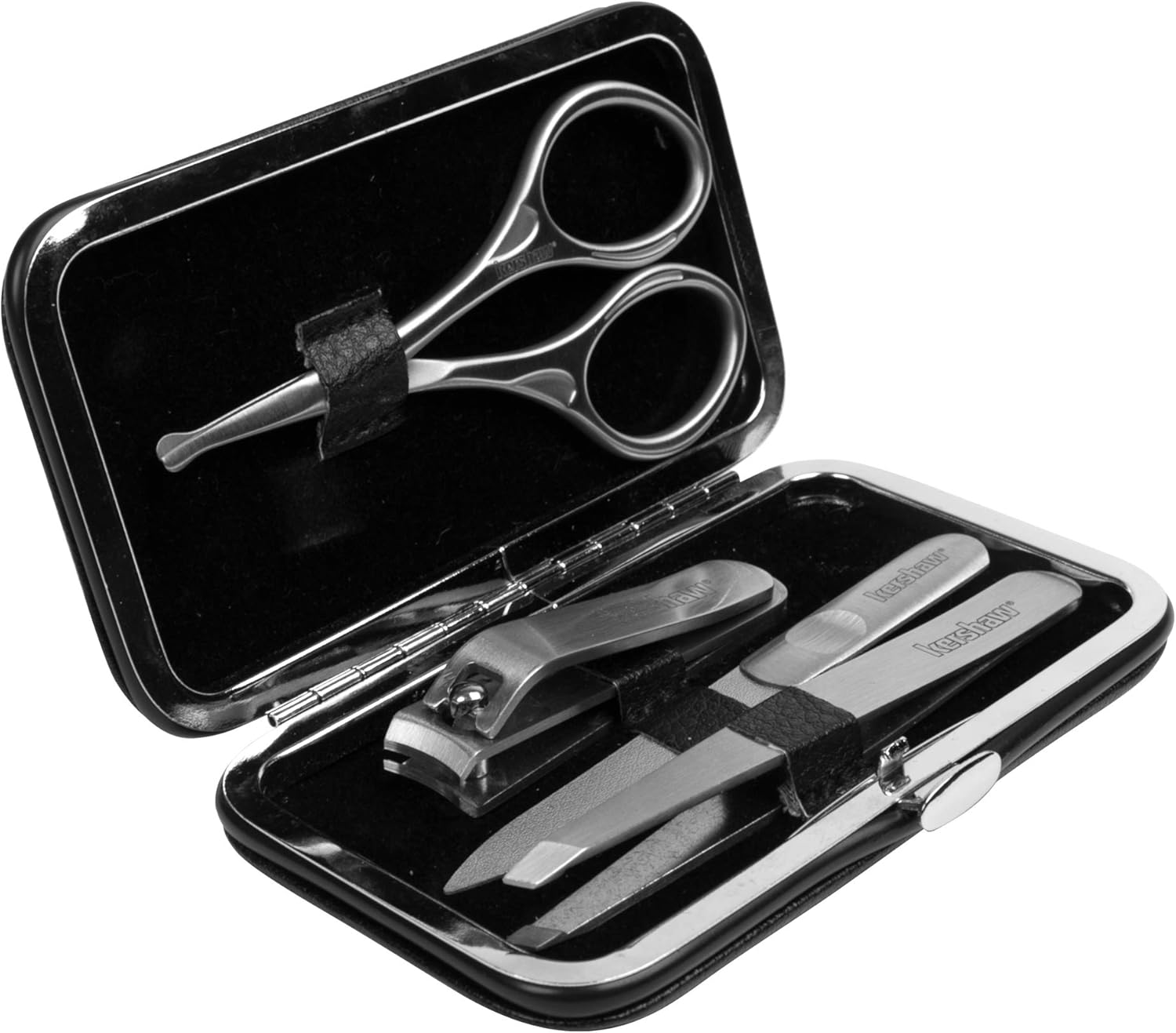 Kershaw Men'S Stainless Steel Manicure Set, 4-Piece with Case (KMCURE), Regular image number 1