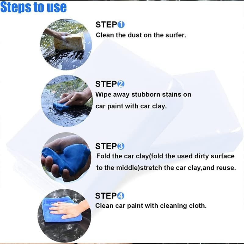 AIMALL 1PC Car Clean Clay Bar, Detailing Mud Cleaner, Truck Soap Wash Modeling Clay, Removes Rust, Grease, Insects, and Over-Spray, Universal for Car Body Clean image number 3