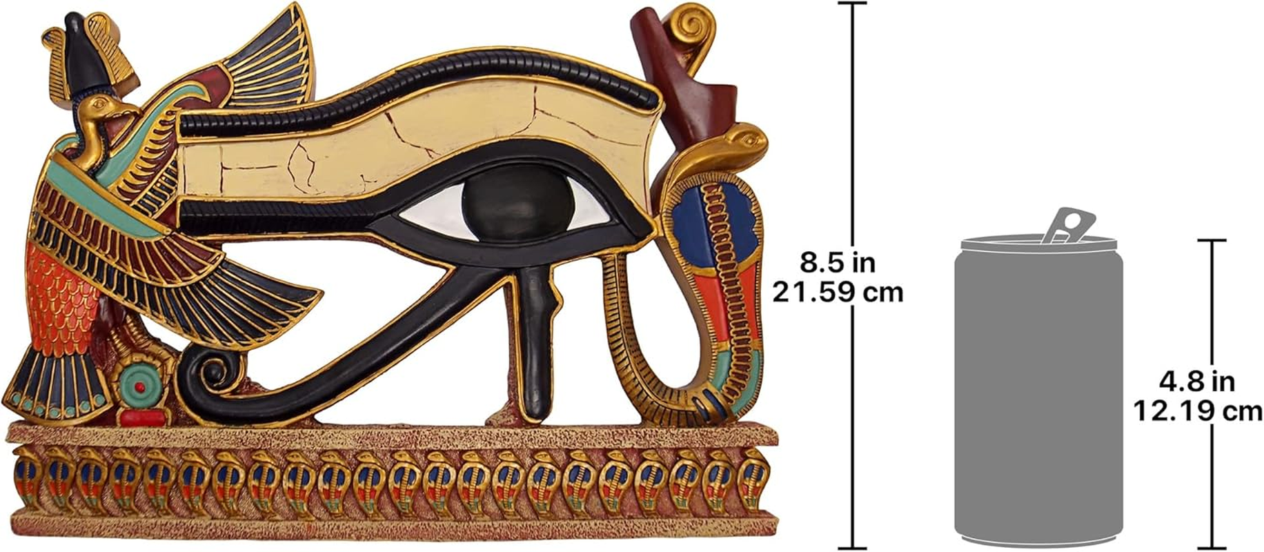 Design Toscano QL124212 Egyptian Eye of Horus Wall Sculpture, Full Color image number 1