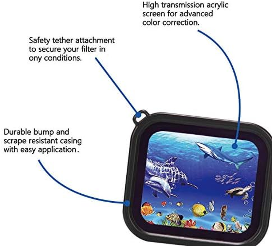 Red Lens Super Suit Waterproof Case Filter for Gopro Hero 13 / Hero 12 / Hero 11 / Hero 10 / Hero 9