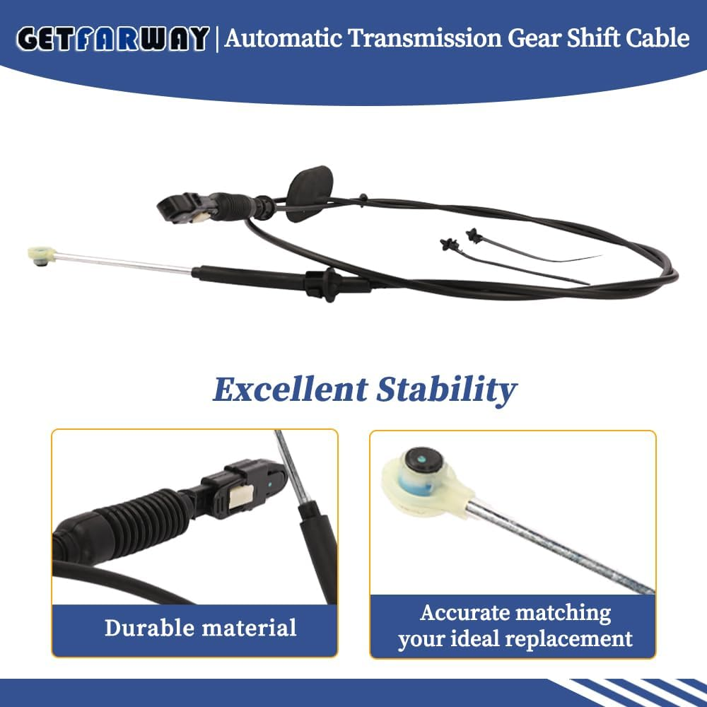 Getfarway Automatic Transmission Gear Shift Cable 15037353 Compatible with 1999-2000 Cadillac Escalade, 1995-1999 GMC Yukon, 1995-2000 for Chevy Silverado 1500/2500/3500, Replace 15037353 905-605 image number 5