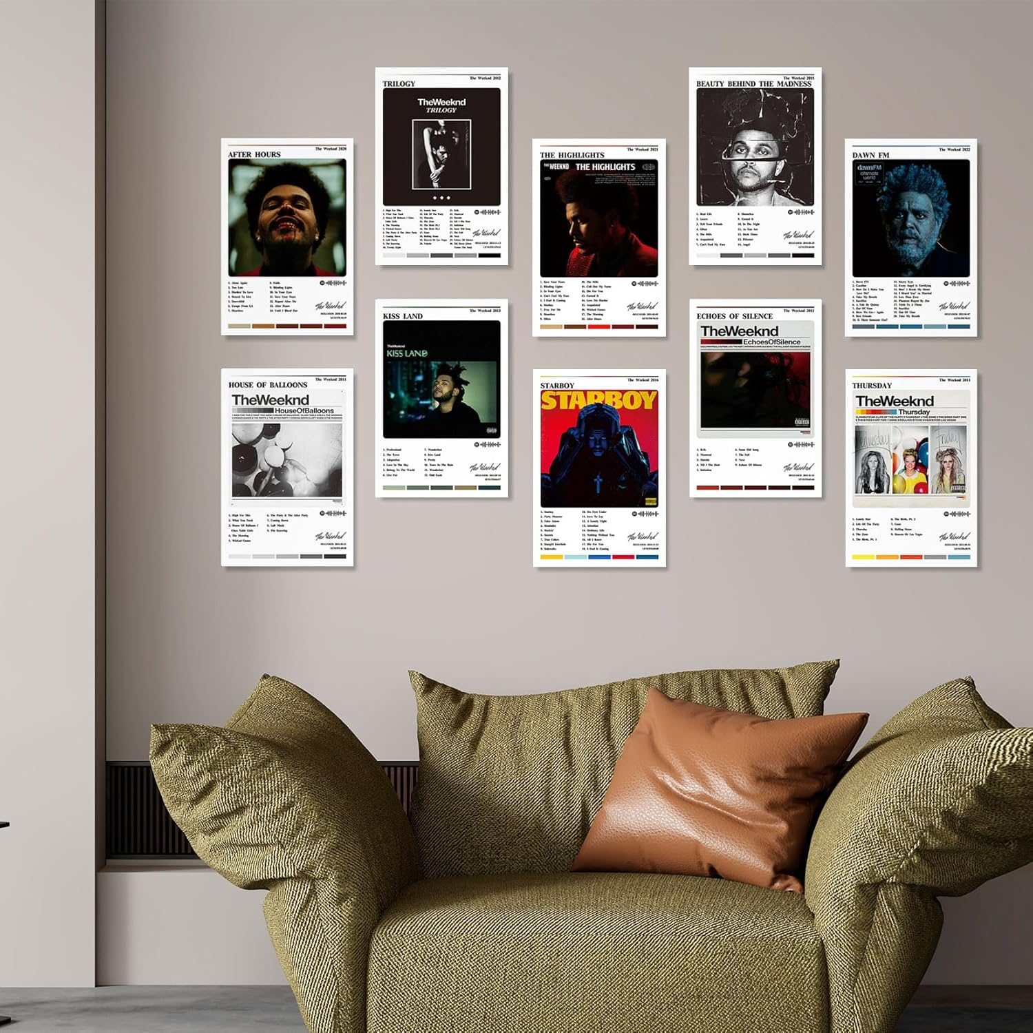 The Weeknd Album Cover Posters (10 Pcs 8X12 Inch) Paper Prints Unframed Poster, Wall Art for Room Decor Aesthetic Bedroom image number 5