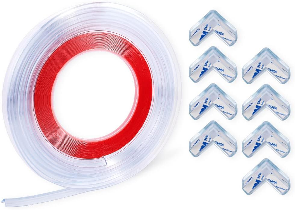 AUTOWT Baby Edge Corner Protector Kit, Transparent Child Safety Shock Protection, 3M Table Edge Protector, Soft Silicone Bumper Strip with Double-Sided Adhesive Tape for Furniture, Cabinet, Drawer image number 1