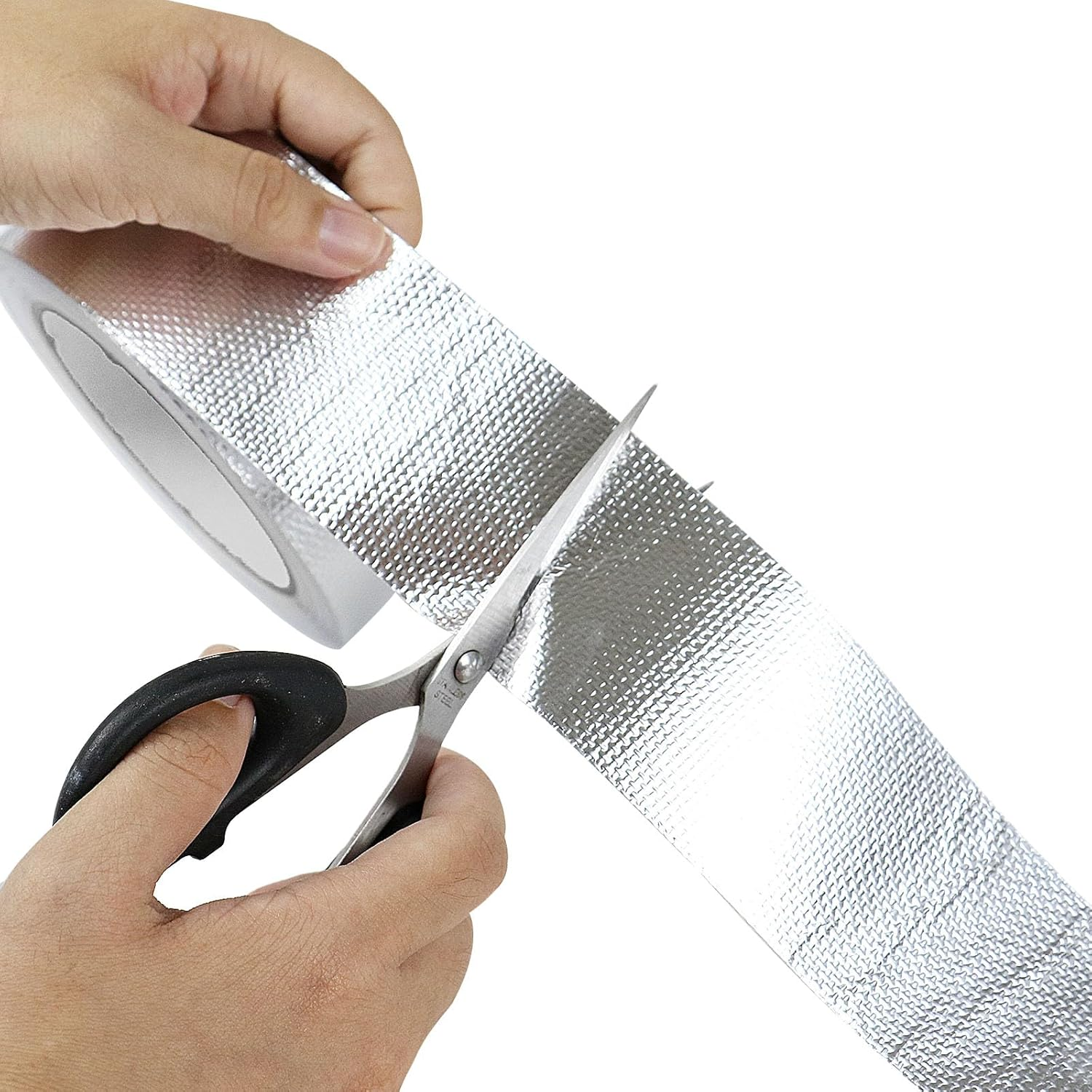 BOMEI PACK 1 Roll Aluminum Foil Heat Shield Tape,Heat Reflective Heat Shield Thermal Barrier Foil Tape,Fiber-Glass Aluminum Foil Tape 2 Inch X 66Feet image number 6