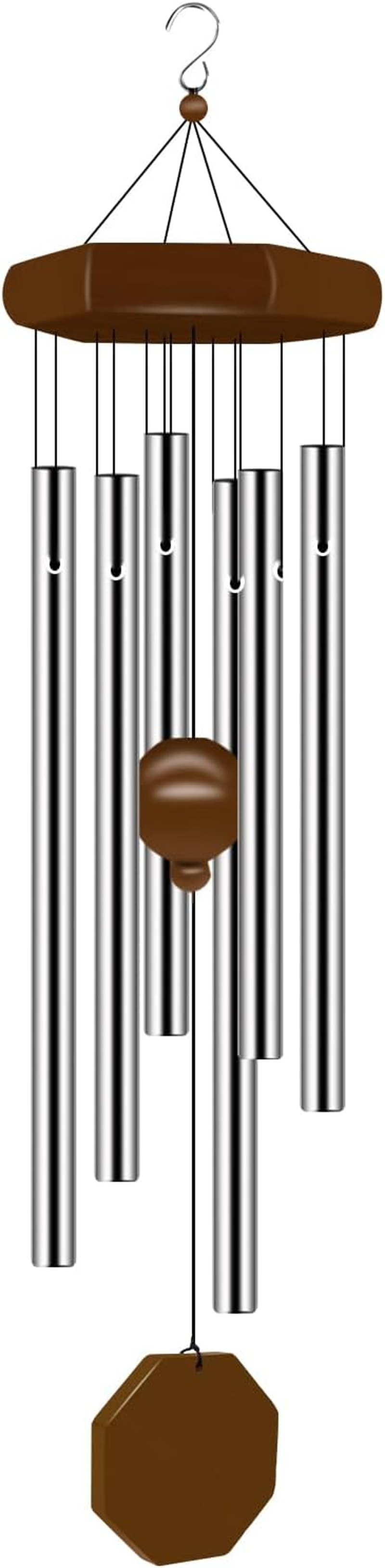 Wind Chimes for Outside, Wind Chimes Outdoor Deep Tone with 6 Tuned Tubes, Memorial Wind Chime for Garden, Patio and Home image number 5