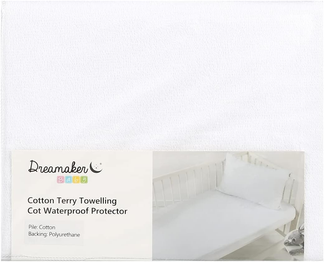 Dreamaker Cotton Terry Towelling Waterproof Pillow Protector for Babies | Moisture Absorbent, Breathable, Temperature & Moisture Control | Purafresh Treated Fibres | 40 Cm X 60 Cm - Pack of 2 image number 3