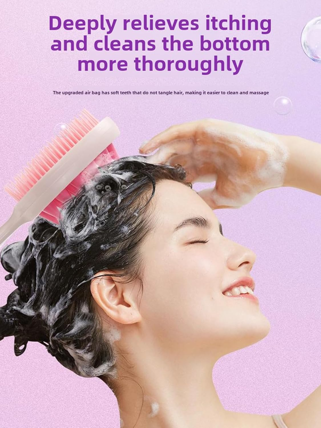 Ccbeauty 2 in 1 Head Skin Massage Brushes Shampoo Brush Double Sided Hair Brush Comb for Deep Cleaning Dandruff image number 5