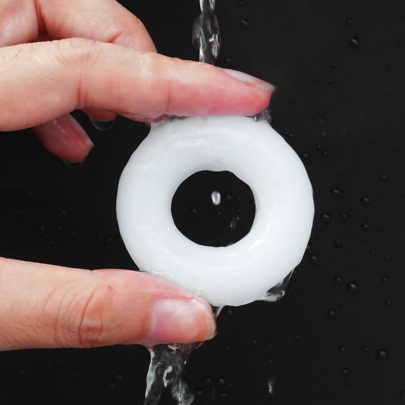 Silicone Rings for Men and Women, Waterproof, Suitable for Shower, Bath, Swimming, Games, Time Delay Lock Shackle image number 2