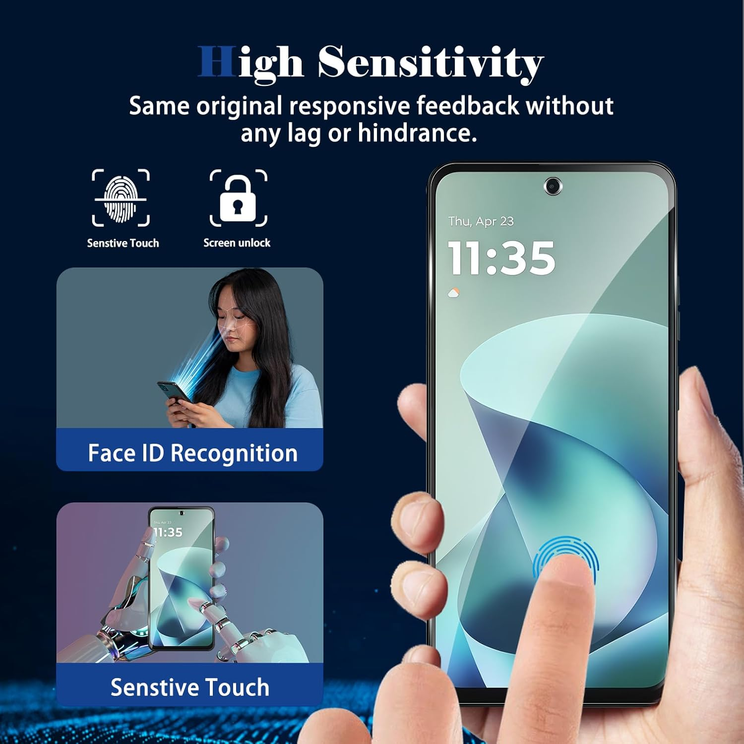 Heeyeal [2 Pack Tempered Glass Screen Protector for Motorola Moto G57 Power 5G, Anti-Scratch, Case Friendly, Fingerprint Support, 9H Hardness, Ultra HD Glass Protective Film for Moto G57 Power 5G image number 3