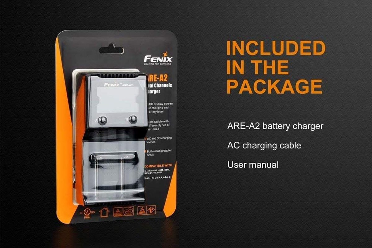 Fenix ARE-A2 Two Bay Battery Smart Charger with LCD Display image number 6