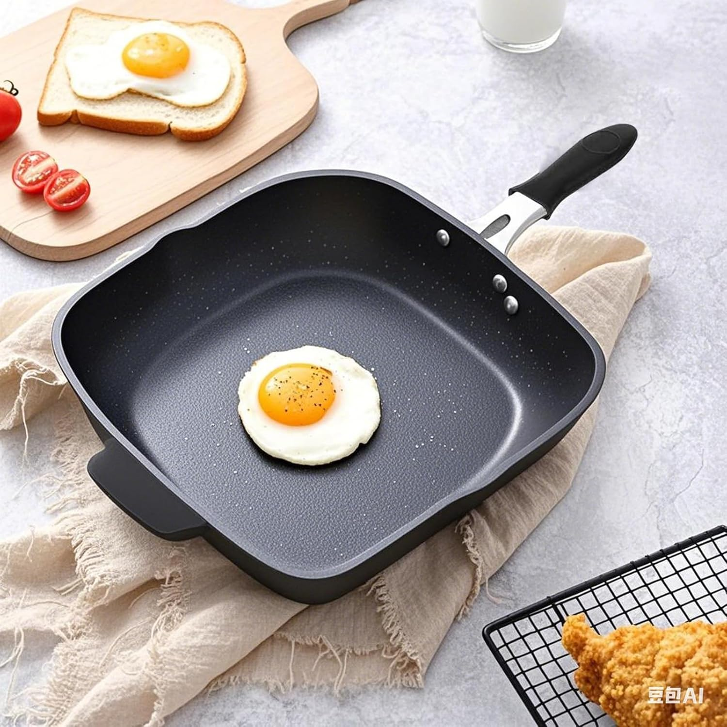 Non-Slip Silicone Handle Holder, Pyhot 2 Pack Black Silicone Cast Iron Handle Cover Skillet Grip Sleeve Cover for Pans Cookware image number 4