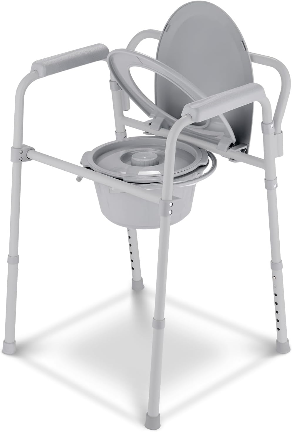 Altus Multifunction 3-In-1 Bedside Commode Toilet Raised Seat Safety Frame Height Adjustable Folding