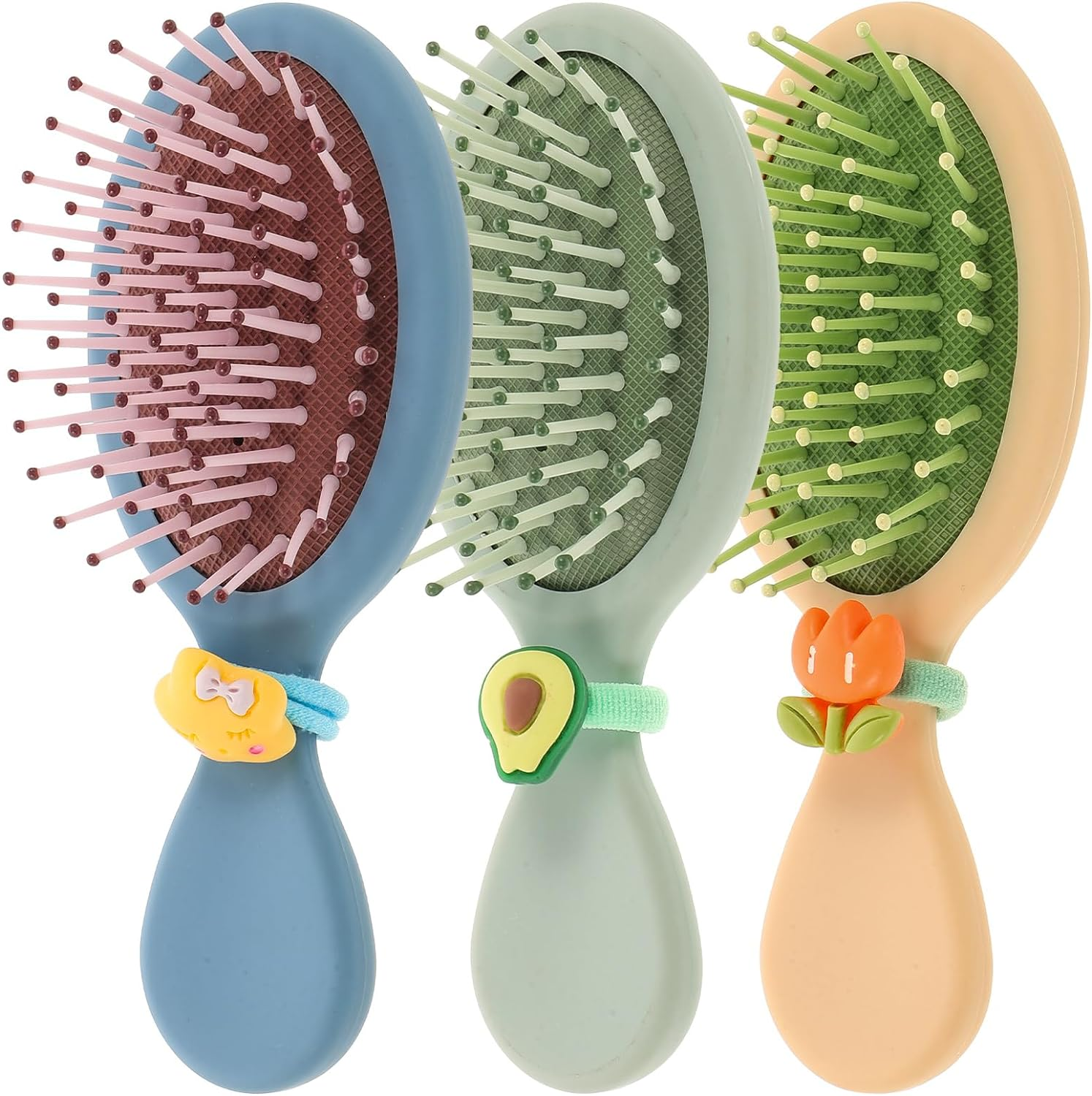 FOMIYES Detangling Kids Brush 3 Pcs Toddler Detangler Hair Brush Pocket Travel Small Paddle Hair Dry Hair Brush for Women Men Kids Detangling Cushion Brush image number 1