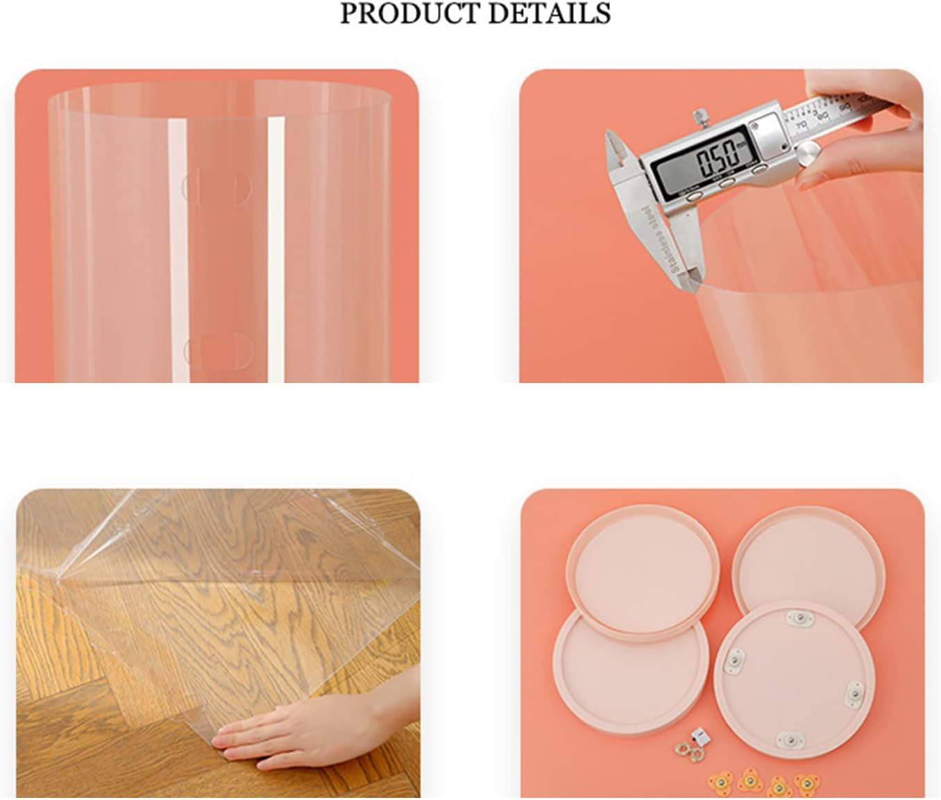 Stuffed Animal Storage, PVC Transparent Toy Storage Box Toy Box Bin Organizer Basket with 26Cm Diameter, Large Capacity Toy Storage Bucket for Kids Girls Boys Room Decor (90Cm / image number 2