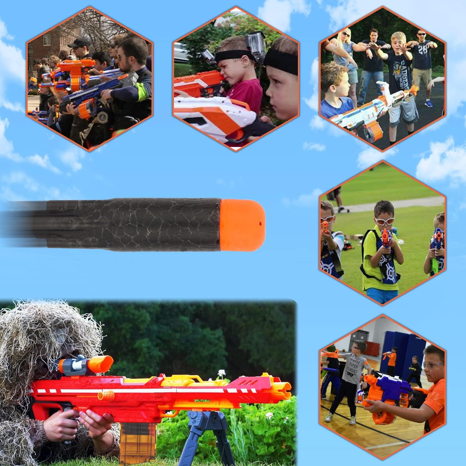 EKIND Foam Darts Refill Pack Compatible for Nerf Ultra Series Blaster