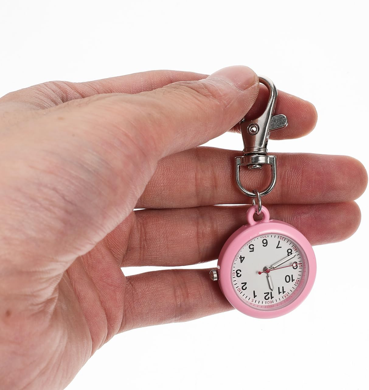 Gatuida 4Pcs Luminous Watch Clock Necklace Pocket Watch Pocket Watch with Chain Glow in the Dark Hanging Lapel Watch Pocket Watches Kid Watch Carabiner Outdoor Alloy Miss image number 5