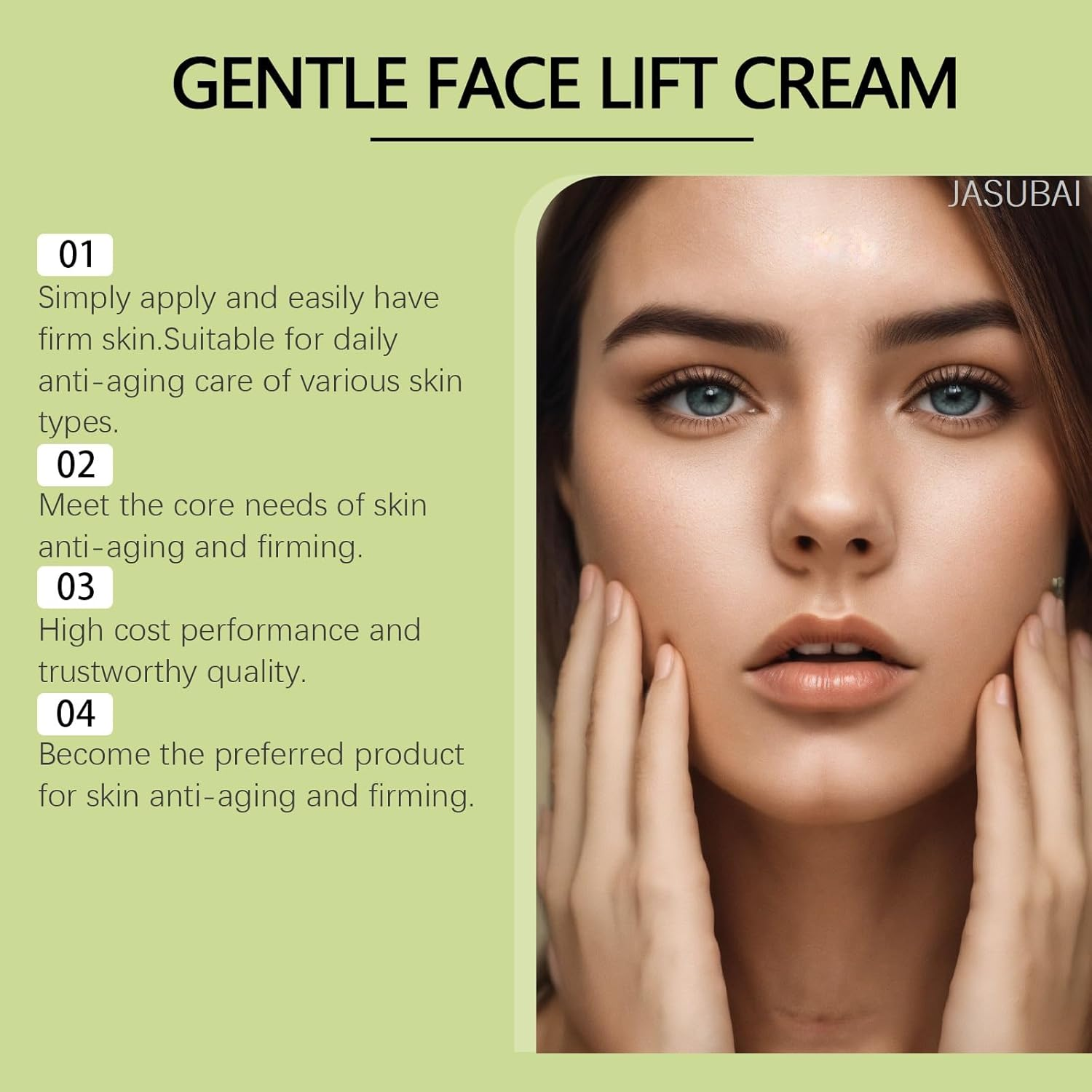 Instant Lift Skin Tightening Cream for Face, Instant Wrinkle Remover, Facial Anti-Wrinkle Firming Serum, Temporary Face Tightener, Collagen & Hyaluronic Acid Anti-Aging Smoothing Fine Lines (2Pcs) - 3Pcs image number 5