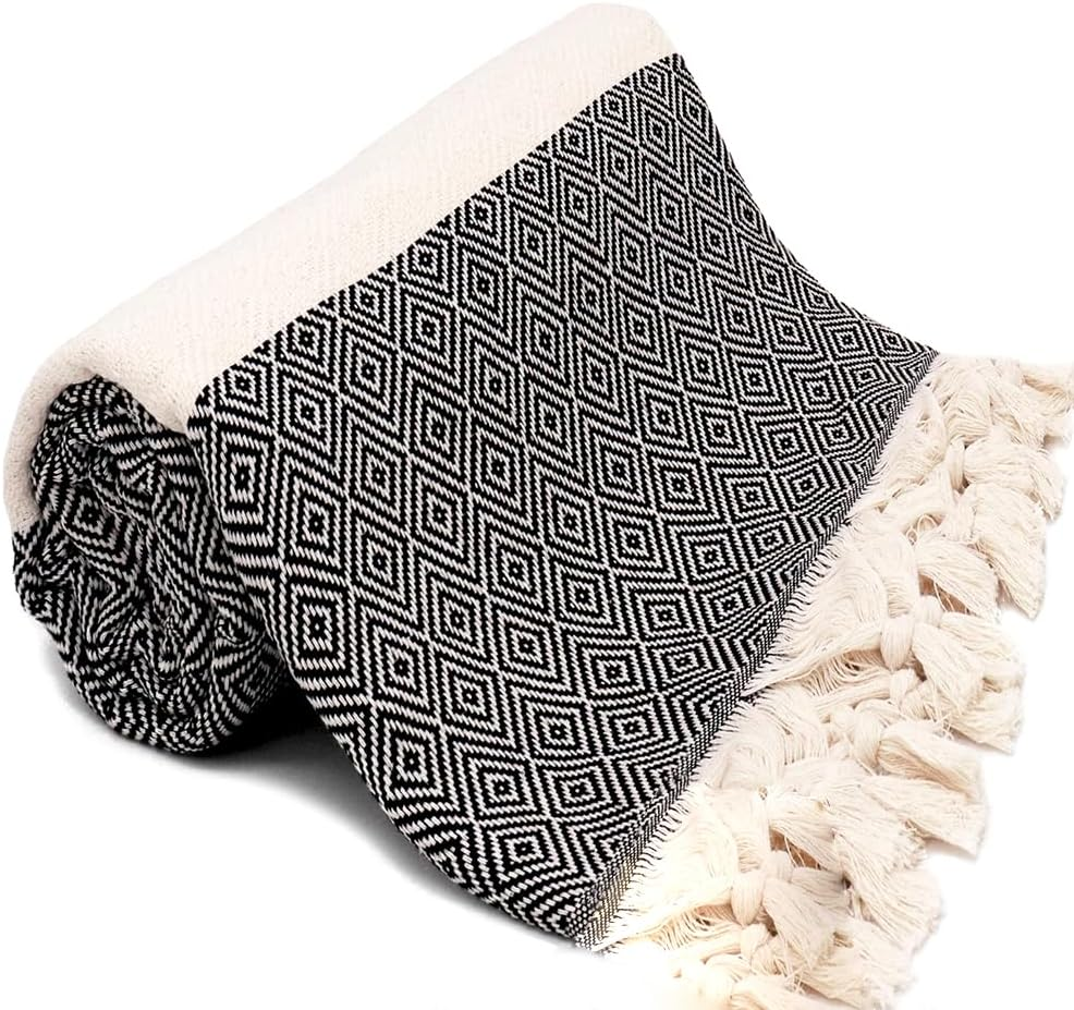 Turkish Beach Towel, Turkish Bath Towel, Oversized Quick Dry Towels for SPA, Beach, Pool, Gym and Bathroom, 39X71Inch image number 1