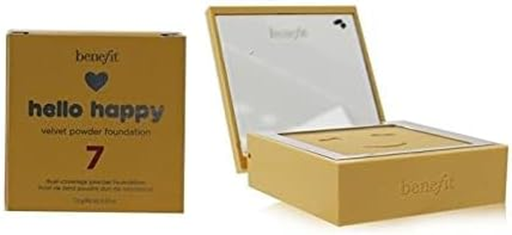 Benefit Hello Happy Velvet Powder Foundation - # 7 Medium Tan Neutral 7G/0.25Oz image number 1