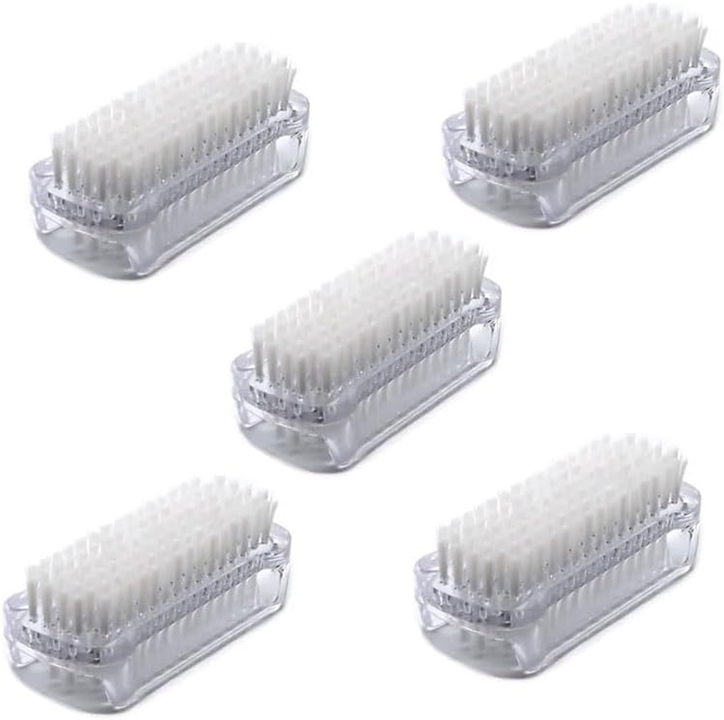 5Pcs Nail Brushes Two Sided Hand Scrubbing Brush Plastic Fingernail Brush Nail Toes Brushes,Nail Brush Two Sided Hand Finger Nail Scrub Brushes Soft Stiff Bristles Scrubber Nails Toes Cleaning Brush