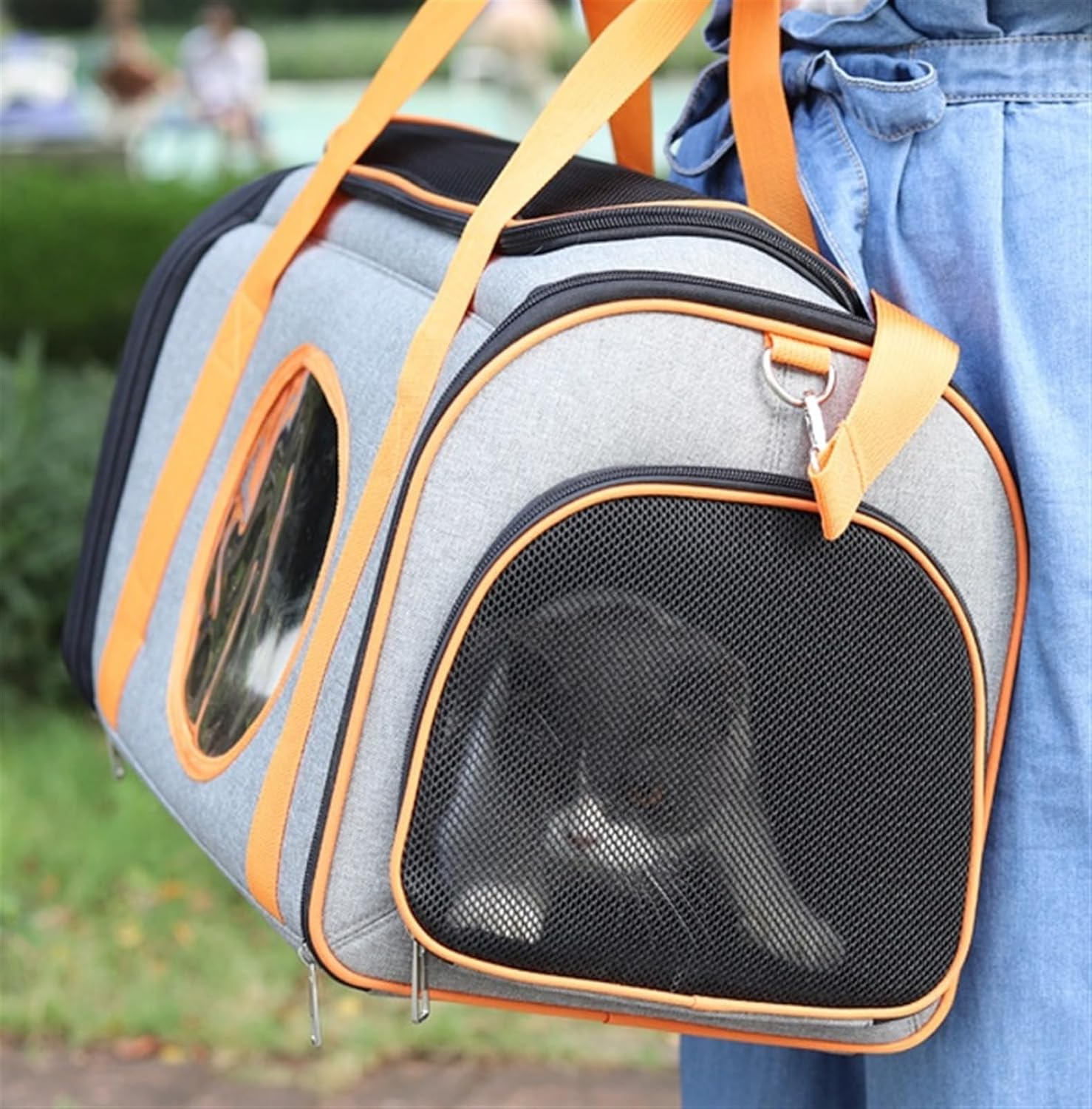 Cat Bag Dog Carrier Pet Carrier Pet Tote Pet Carrier Bag Pet Handbag Foldable Pet Bag Carrier Cat Backpack for Travel Cat Carrier Pet Bag Carrier(Size:48 * 30 * 28Cm) image number 2