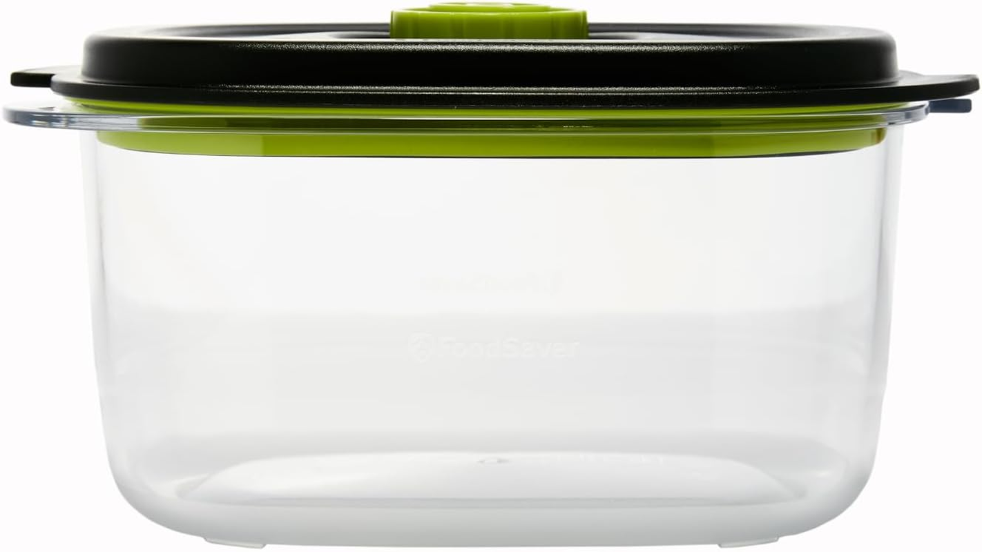 Foodsaver FFC026X Preserve & Marinate Vacuum Containers | 700 Ml, 1.2 L & 1.8 L | Airtight Bpa-Free Food Containers | Leak-Proof | Dishwasher-Safe | 3 Count, Transparent/Black image number 1