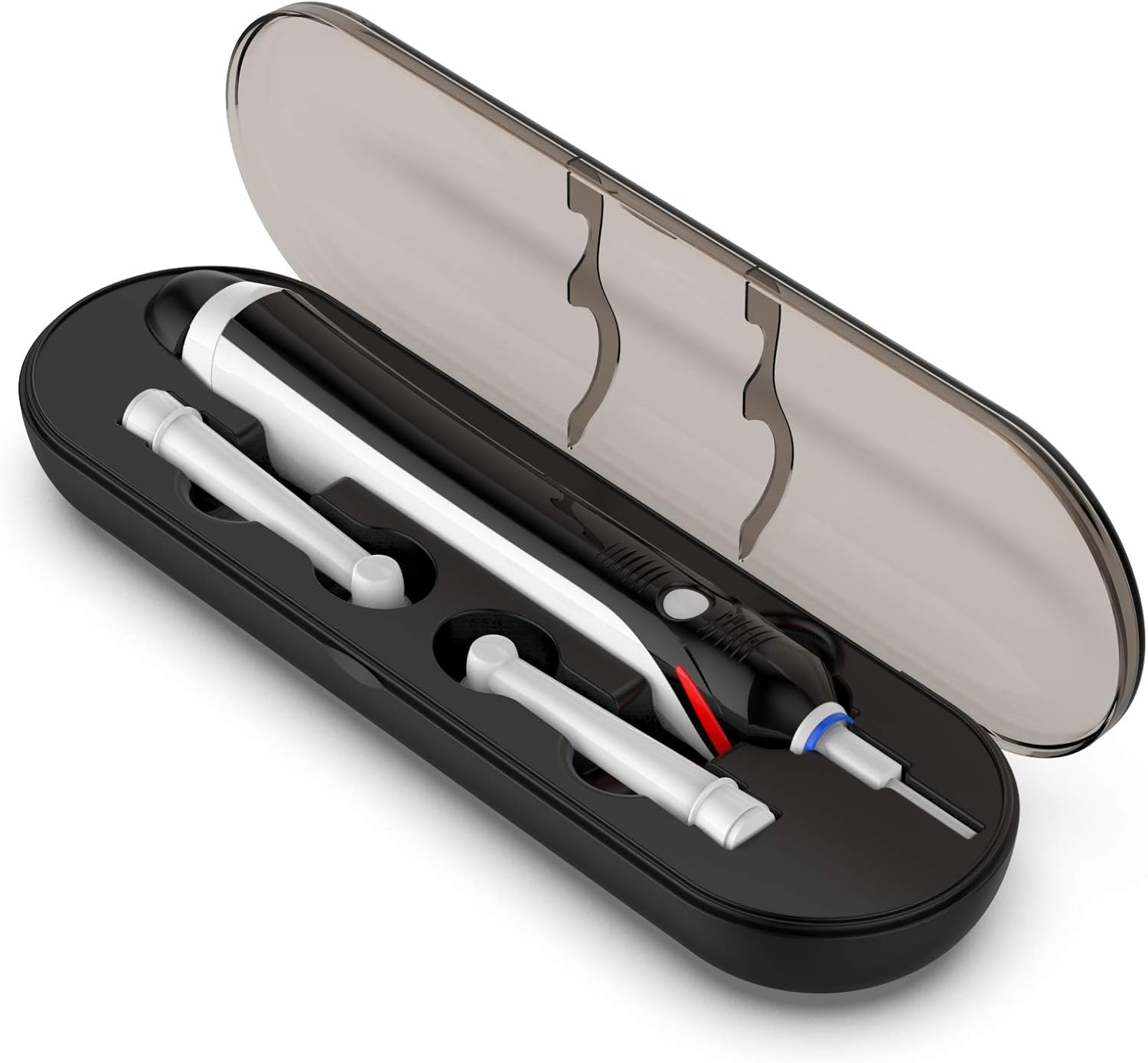 Fitturn Charging Case Set Intended for Braun Oral-B Electric Toothbrush Case Fits Intended for Oral-B Pro D16 D20 P2000 P3000 P4000 5000 1500 7500, Hard EVA Charging Case Protective Cover Storage Bag (Black) image number 2