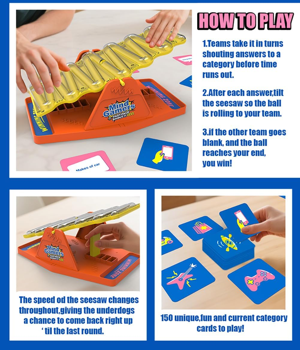 TISSNANY Tilt 'N'Mind Gamers : Fast-Paced Family Board Game for Kids & Adults Ages 8+ - Interactive Party Game for Family Game Night, Award-Winning Fun Strategy Game image number 2