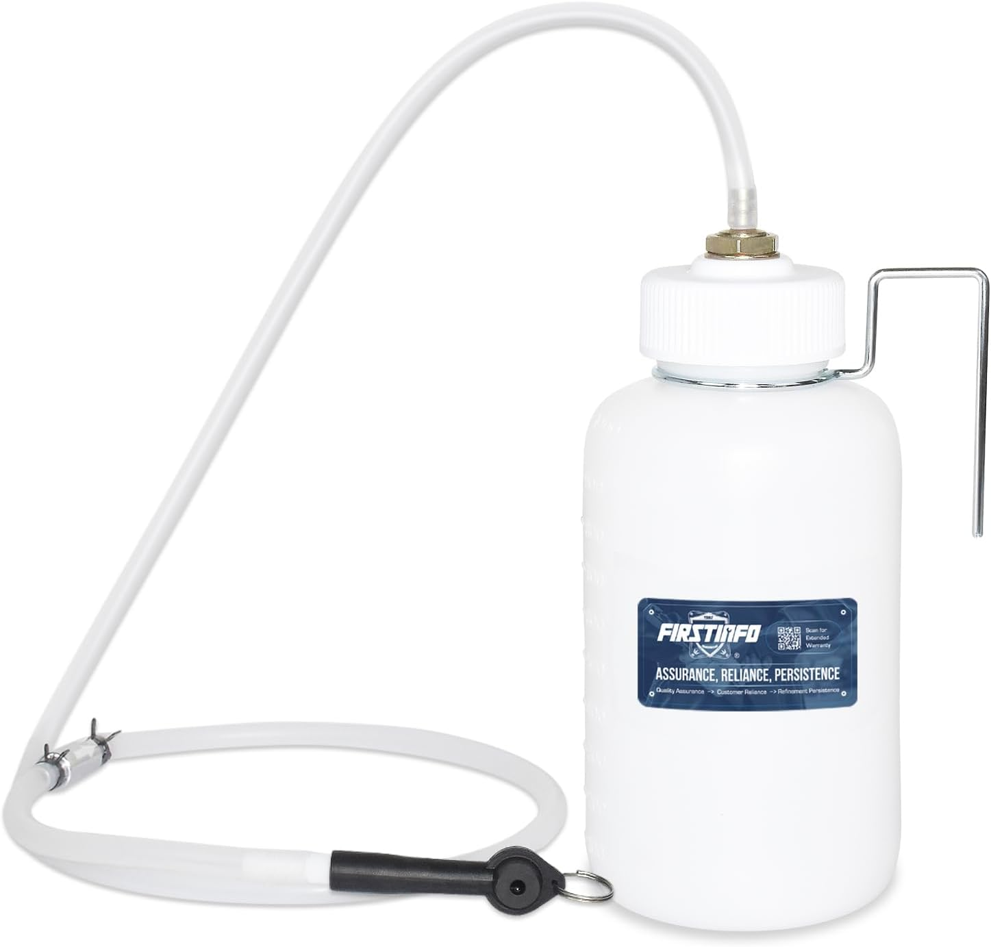 FIRSTINFO A1156H 1 Liter Brake Fluid Bleeder Bottle for Brake Service -With Non-Return Check Valve and Hanging Hook image number 6