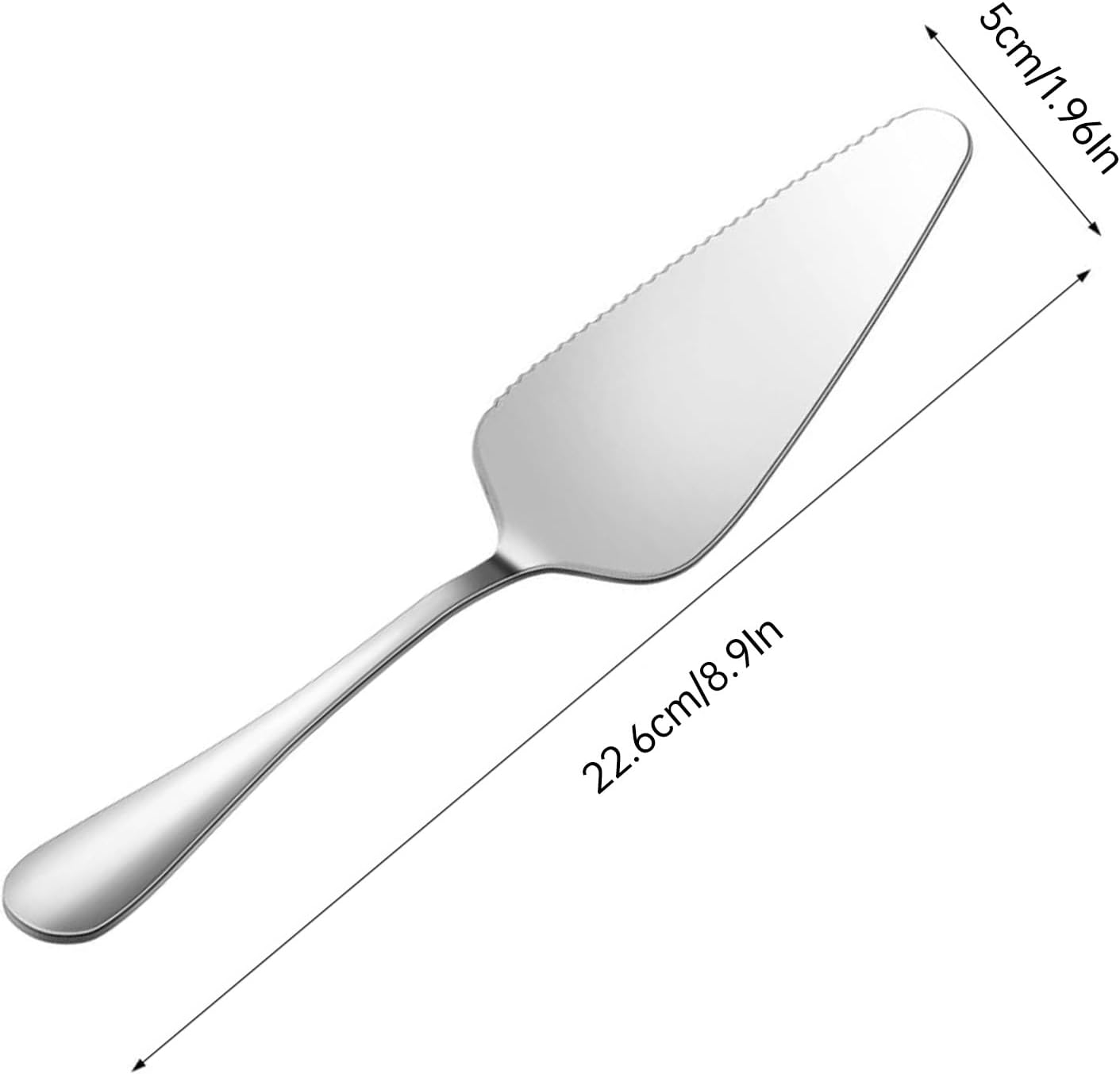 Tiokin Cake Server, Pie Server, Cake Cutter, Pizza Cutter with Serrated Edges, Premium Stainless Steel Pizza Cake Slicer, Cake Server for Brithday Parties, Weddings, Kitchens, Restaurants image number 2