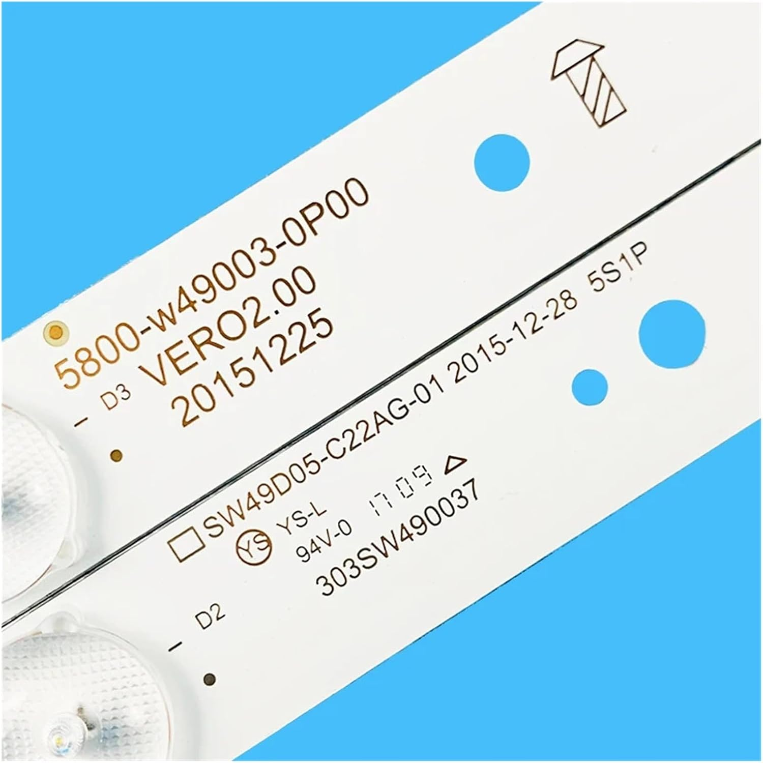 New 10Pcs/Lot 5Leds 3V 450Mm for 49" TV 49L3650VM 49U7650 49L5650VM 5800-W49003-0P00 SW49D05-C22AG-01 M48 49L3650VM Ph49E20Dsgw image number 2