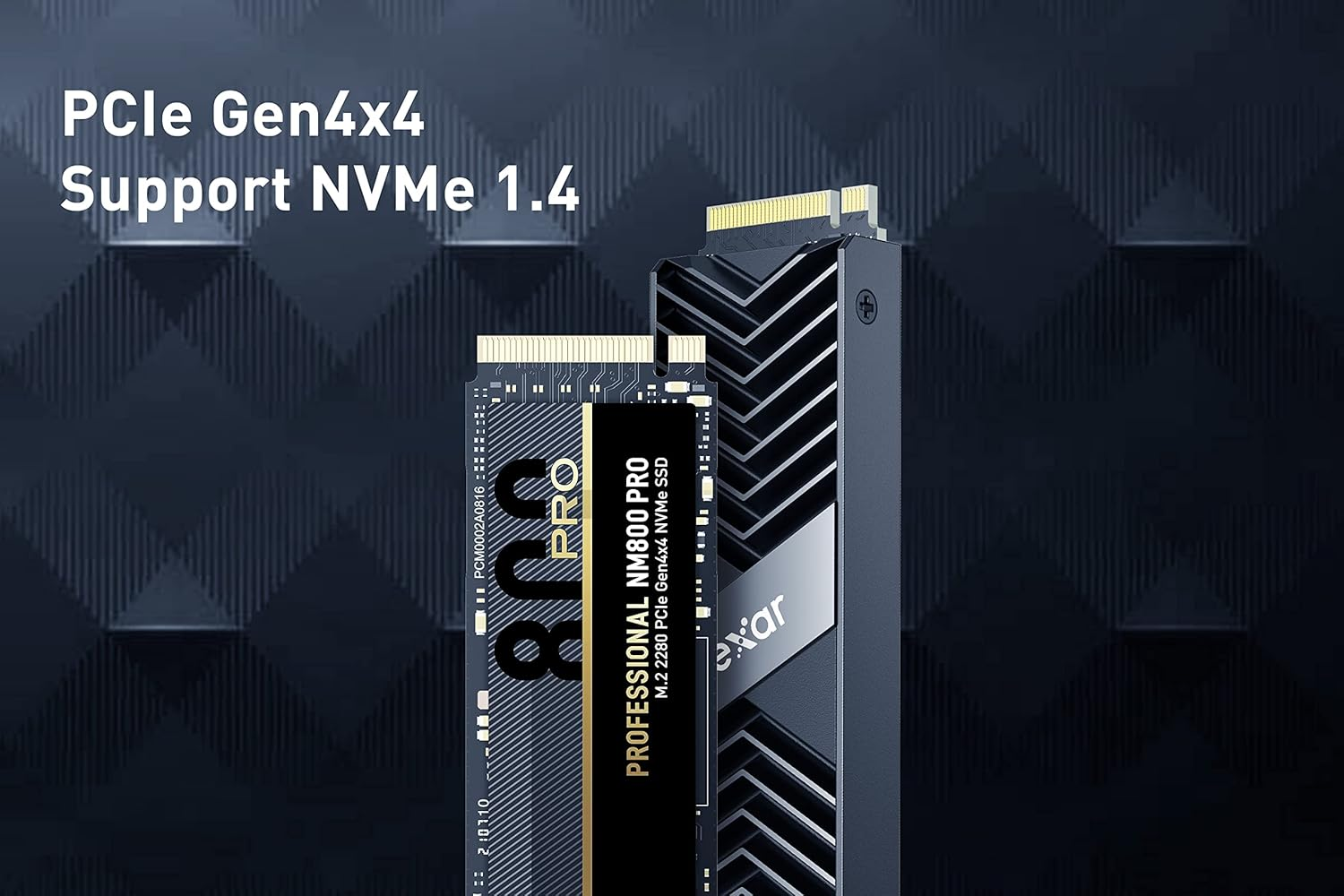 Lexar Professional NM800 PRO with Heatsink 512GB SSD, M.2 2280 Pcie Gen4X4 Nvme 1.4 Internal SSD, up to 7450Mb/S Read, 3500Mb/S Write, Internal Solid State Drive for PS5, Gamer (LNM800P512G-RN8NG) image number 2