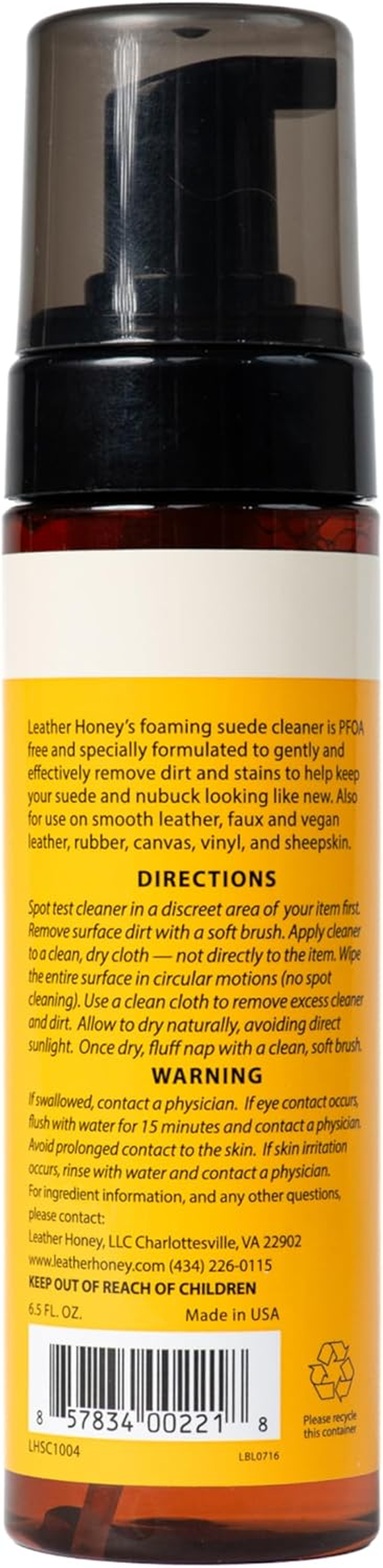 Leather Honey Suede Cleaner: Non-Toxic Suede & Nubuck Care, Made in the USA since 1968. Clean and Restore Suede & Nubuck Shoes, Boots, Jackets, Uggs, Bags, Purses and More. Safe for Any Color & image number 1