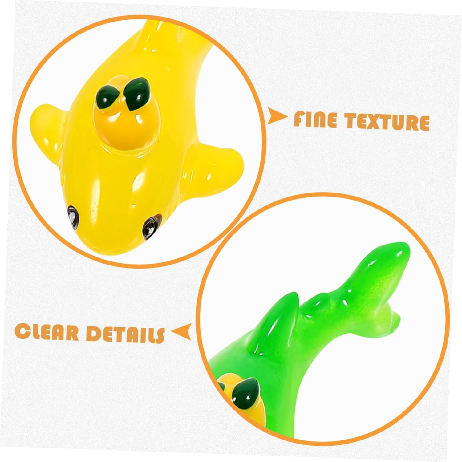 HANABASS 4Pcs Miniature Whale Figurines Cute Animal Statues for Fish Tank and Decor Vivid Craft for Aquatic Landscape and Home Decoration image number 2