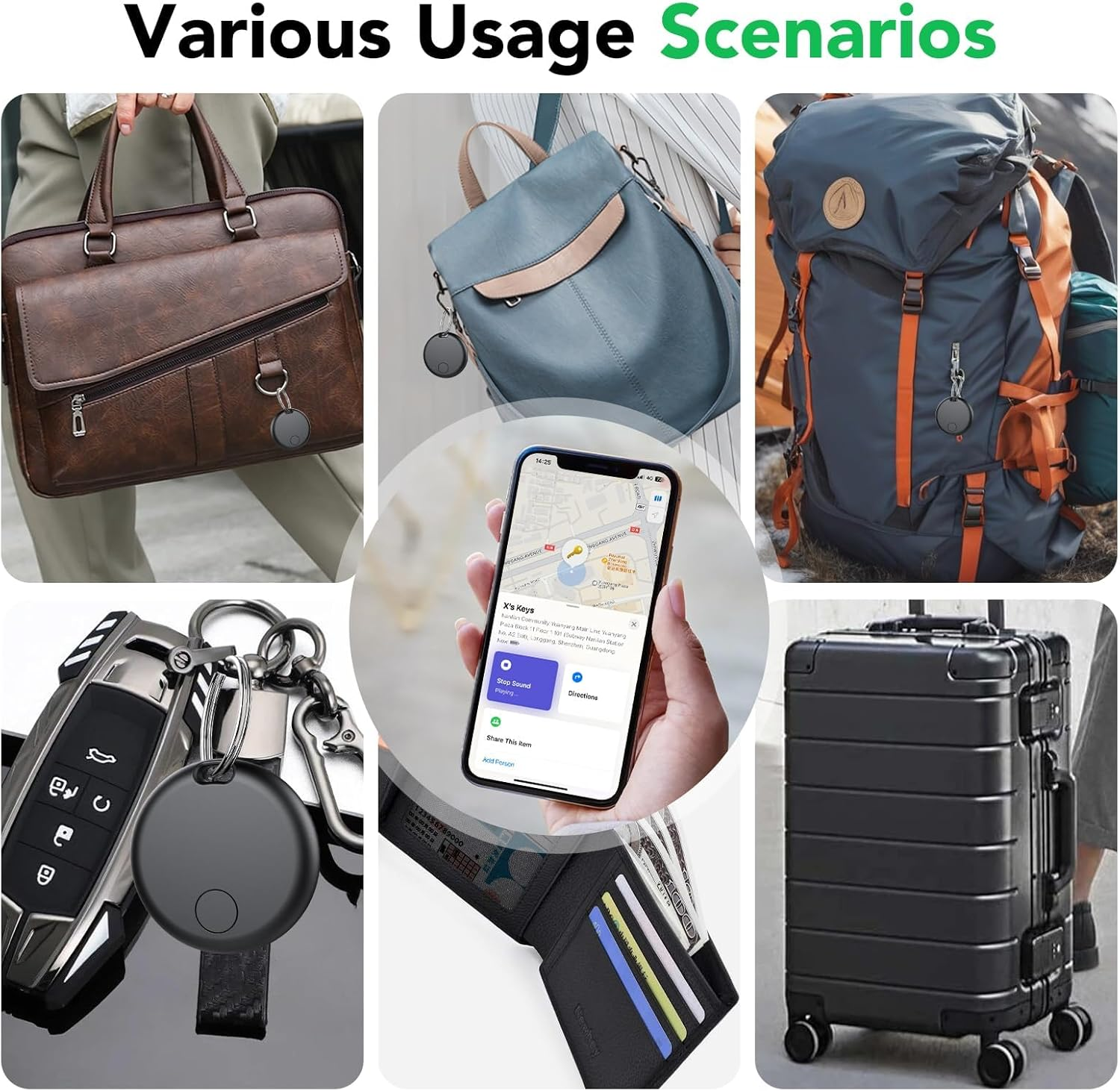 Ixtra Air Tag Tracker Bluetooth Tracker, Smart Tag Item Finders Works with Apple Find My App (Ios 14.6 above Only), Waterproof Keys Finder & Item Locator Worldwide Tracking for Bags,Luggage,Pets image number 5