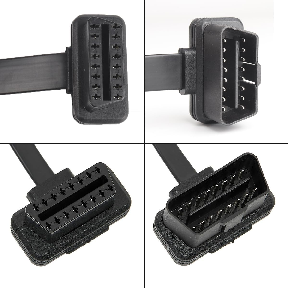 1Ft/30Cm OBD 2 OBD II 16 Pin Car Male to Female Extension Cable Diagnostic Extender