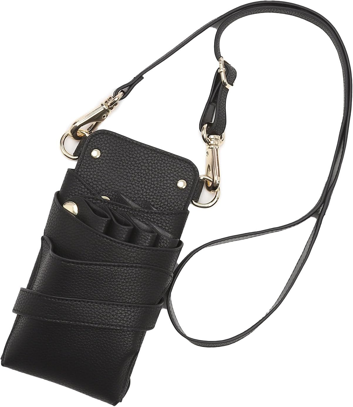 Dees Products Siena Black Gold Hardware Scissor Case Black image number 2