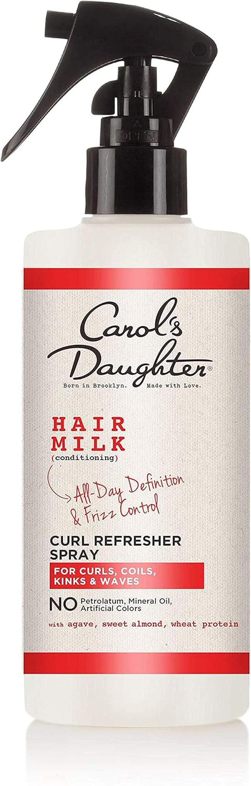 Carol'S Daughter Hair Milk Curl Refresher Spray for Coils and Waves, with Agave, Sweet Almond and Wheat Protein, 10 Fl Oz image number 6