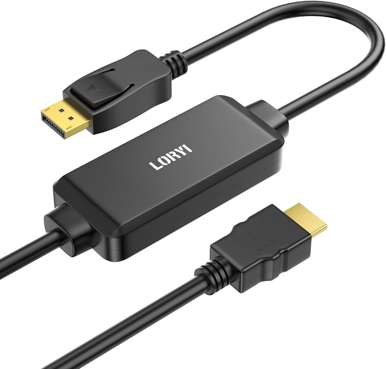 Loryi HDMI to Displayport Cable, 6.6Ft HDMI to DP Cable(Male to Male), HDMI Source to Displayport Monitor Cable Unidirectional, Compatible for Xbox One/360/Ps4/Ps5/Mac Mini, PC to Monitor, L0055026A image number 2