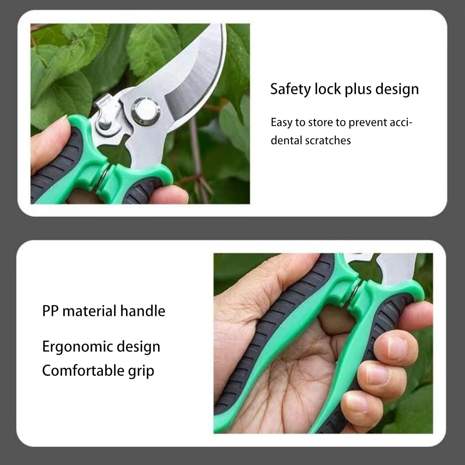 Vbvbip Professional Pruning Shears Set - Ergonomic Design Stainless Steel Garden Tool Kit image number 2