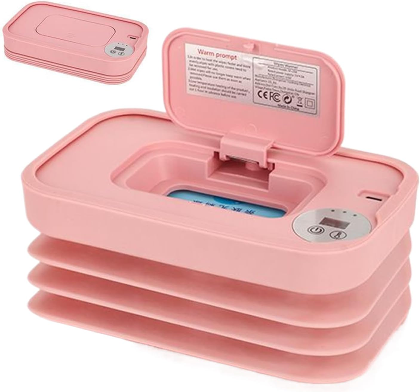 Diaper Warmer Wipes for Baby - Portable Wipe Warmer and Dispenser Cordless,Usb Charging Baby Supplies for Camping Car Travel Road Trips