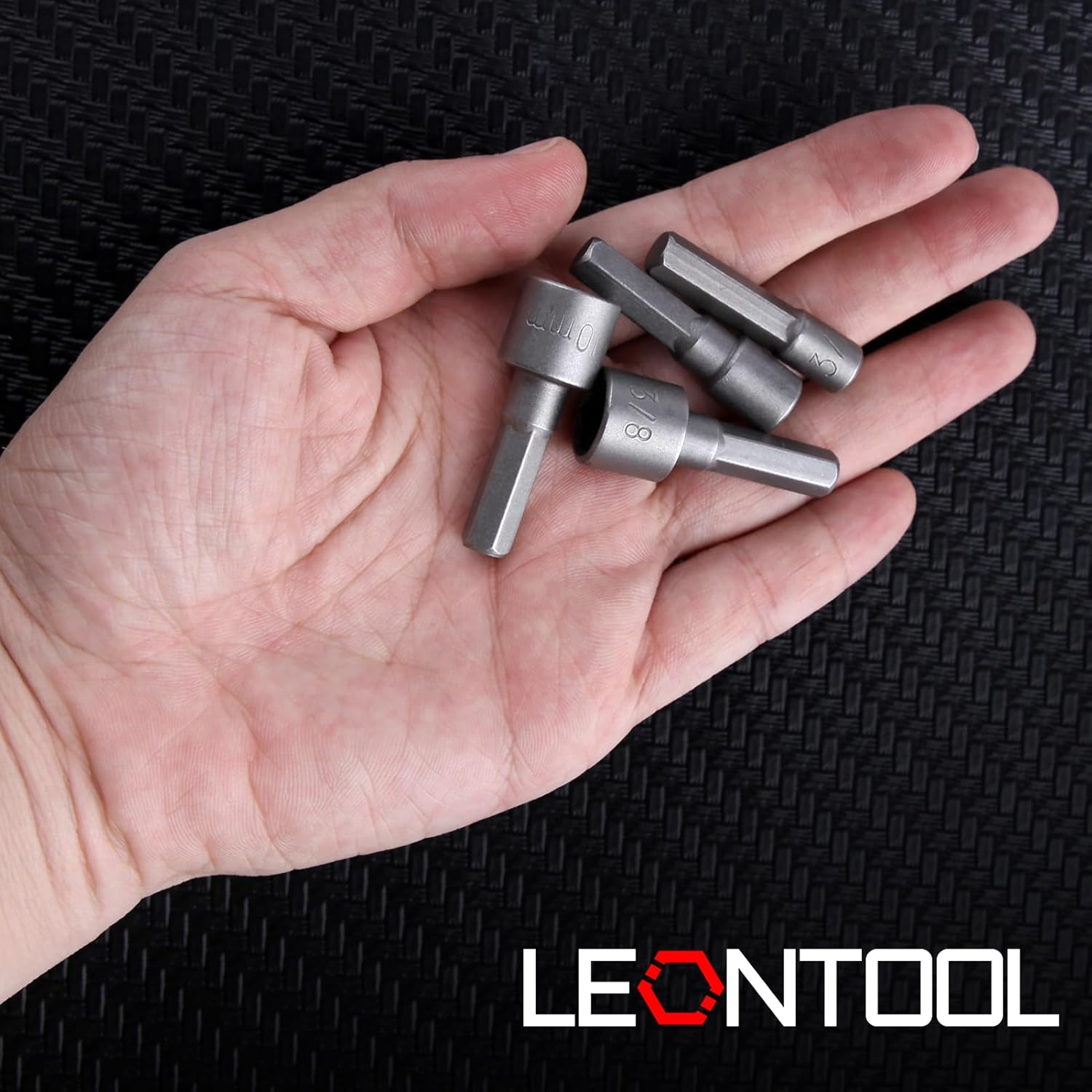 LEONTOOL 14PCS Power Nuts Driver Drill Bit Tools Set 1/4" Hex Socket Adapter Bolt Drivers Repairing Tool Kit SAE & Metric Socket Wrench Screw for Electric Screwdriver, Hand Drill, Socket Wrench image number 6