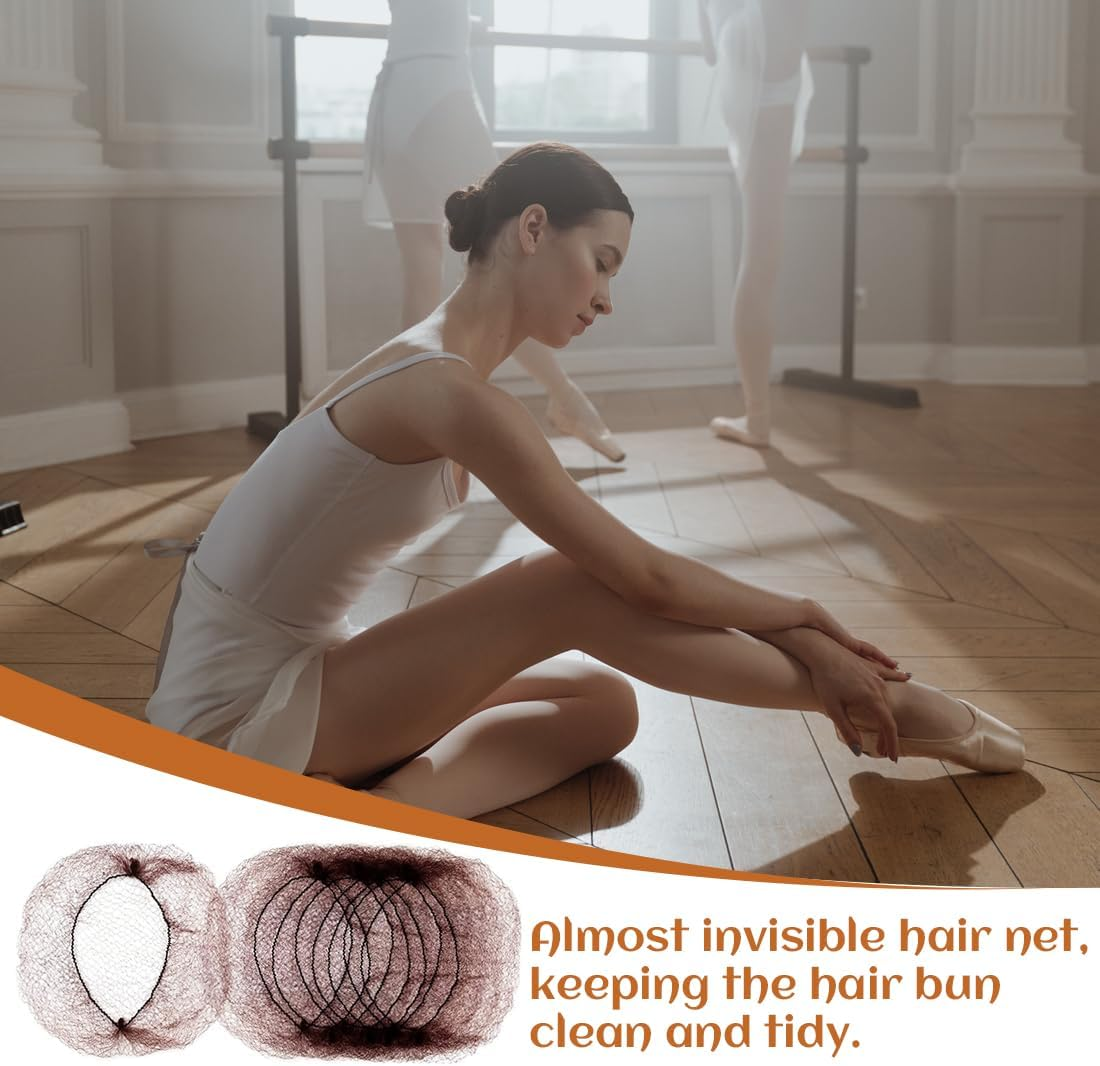 49-Piece Doughnut Hair Bun Maker Set, 4 Pieces Bun Cushions, 20 Invisible Hair Net with 5 Elastic Hair Bands and 20 U-Shaped Hairpins, Bun Pillow Hairstyle Aid Set, Doughnut Hair Bun Maker Set image number 1