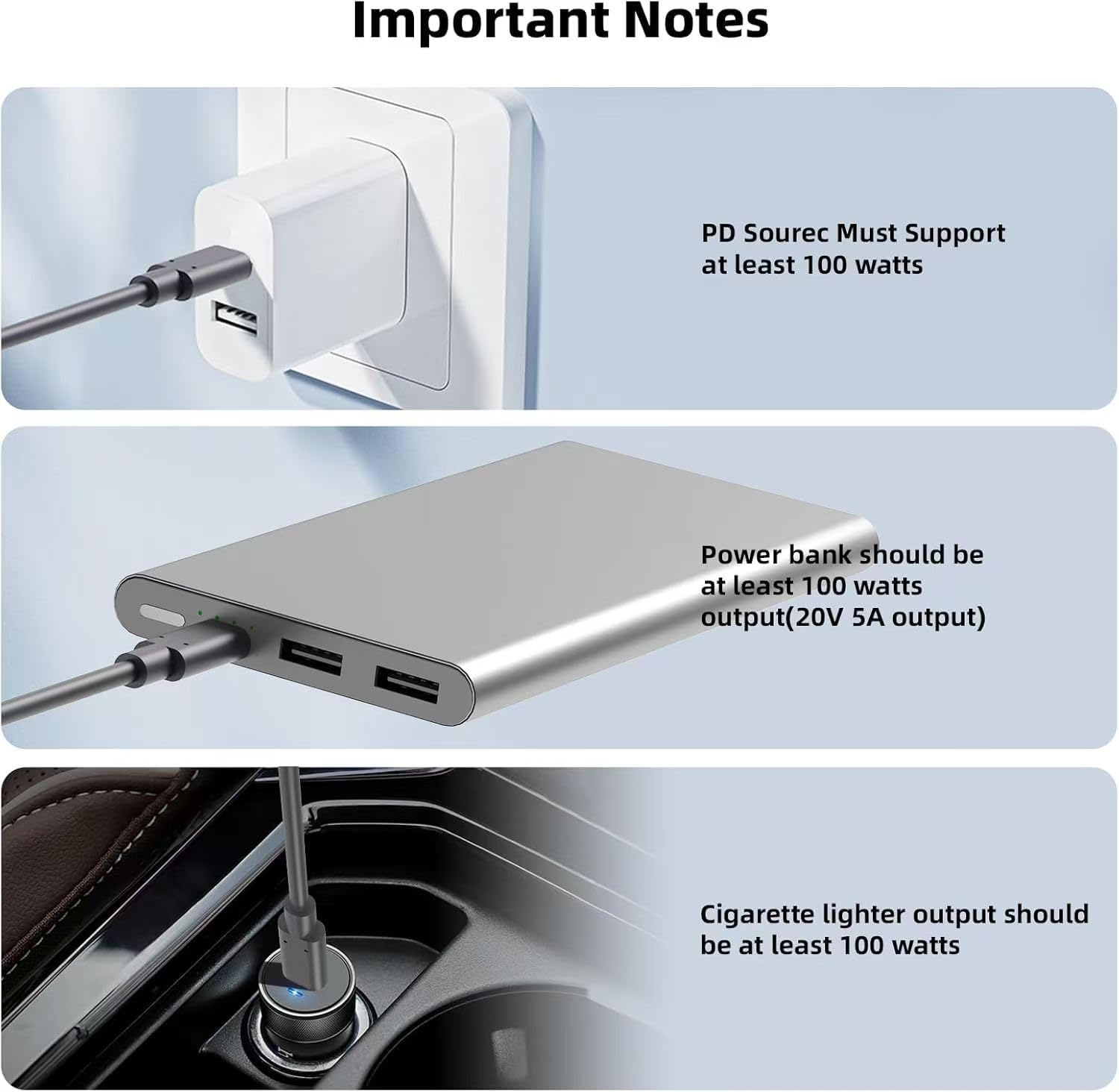 Starlink Mini Cable 9.8FT, Starlink Mini USB C to DC Power Cable, Compatible with 100W+ Power Bank and PD Charger (9.8FT/3M) image number 5