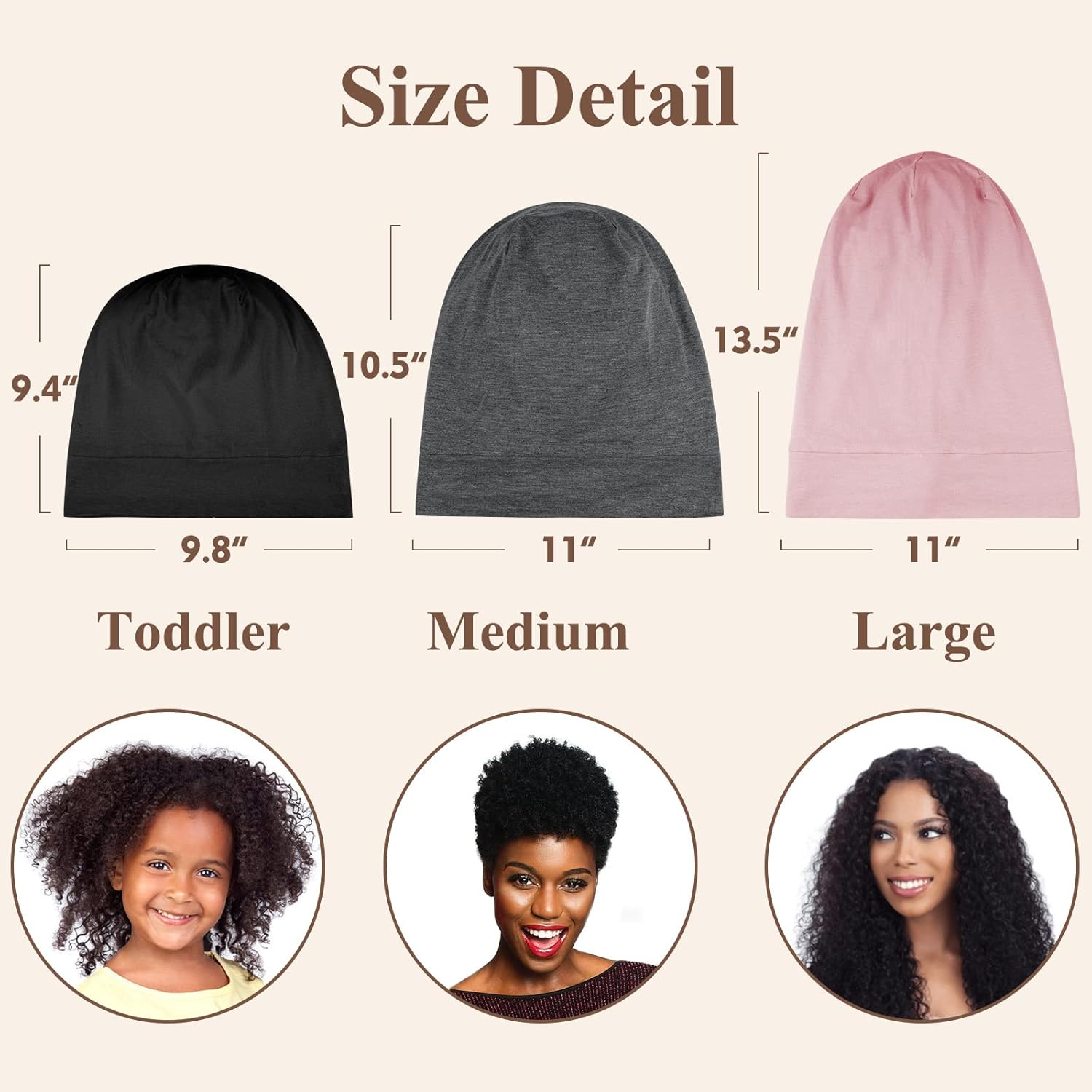 OLESILK 100% Silk Dreadlock Cap, Bonnet for Long Hair and Sleeping, Extra Large for Women & Men, Loc Cap Hair Cover image number 5