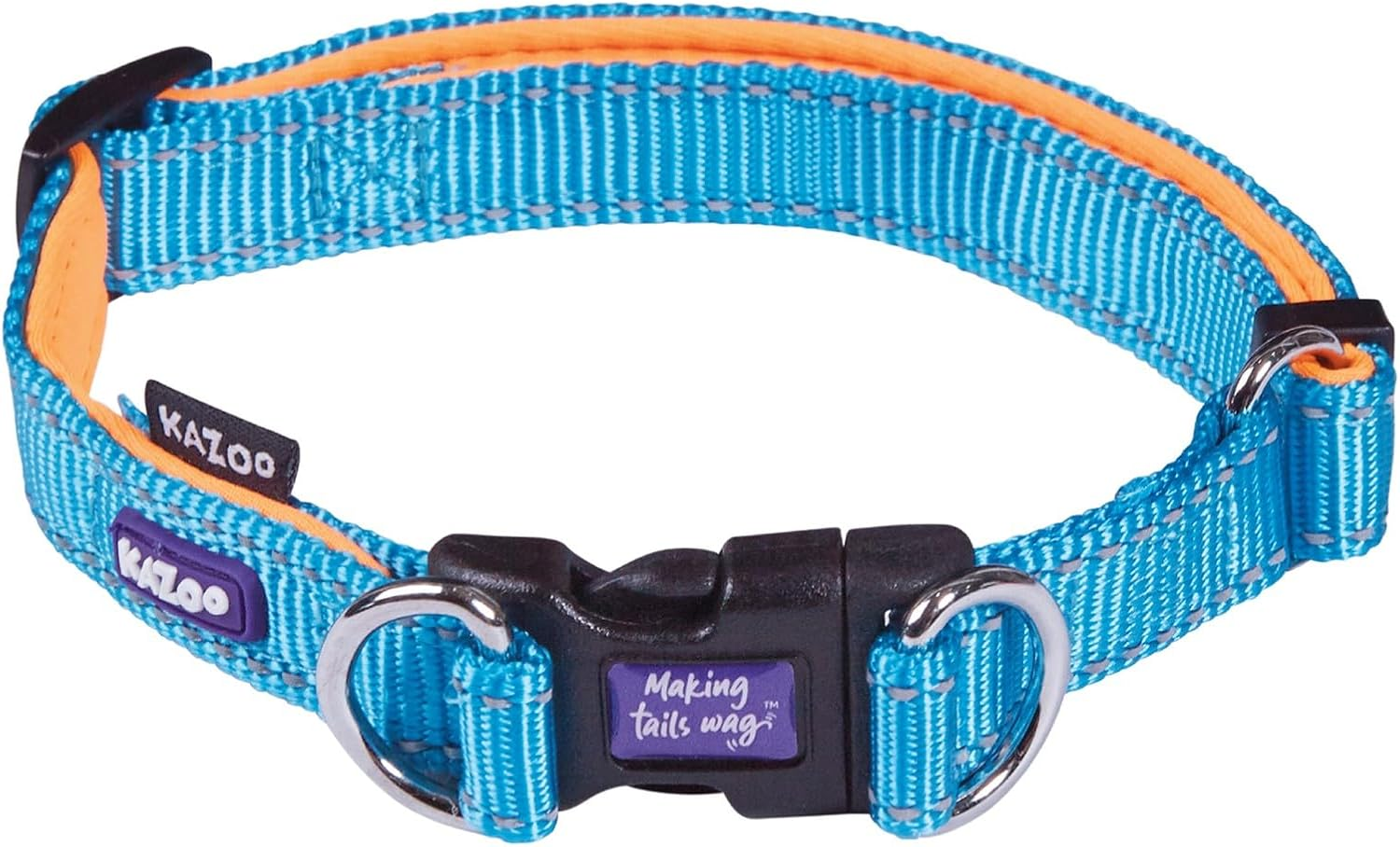 Kazoo Active Easy-Clip Dog Collar, Ocean Sunrise, Large