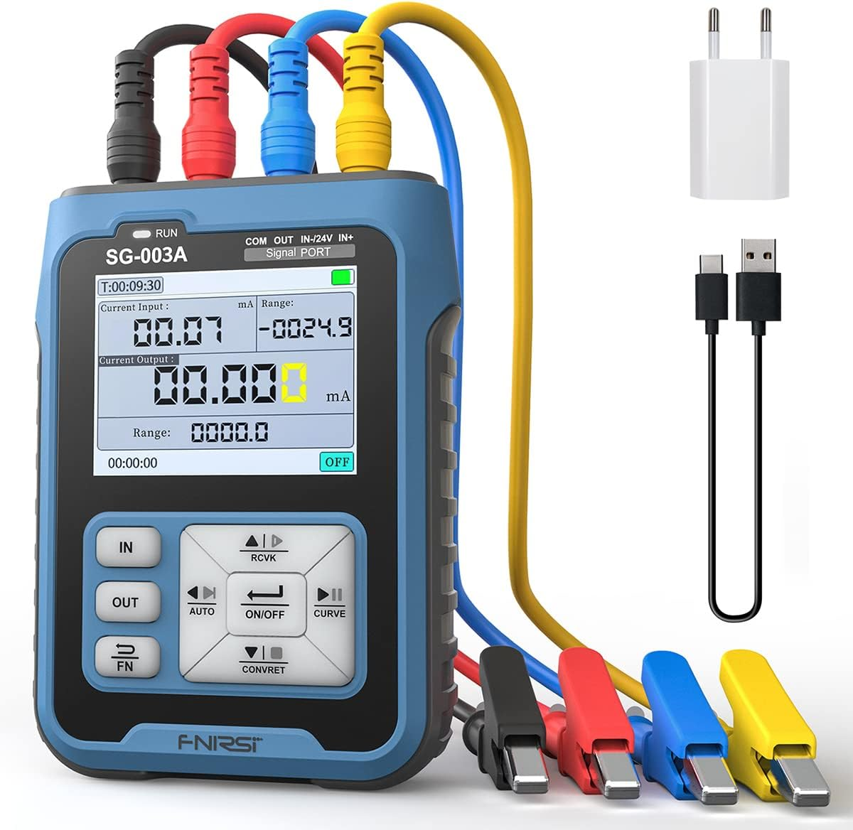 Current Voltage Signal Generator 4-20Ma 0-24V Rechargeable Portable Current Voltage Analog Generator with 3000Mah Battery and TFT Screen for Panel Debugging Device Testing Tr image number 1