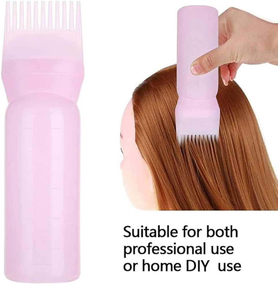4 Pcs Root Comb Applicator Bottle, 6 Ounce Hair Root Comb Color with Graduated Scale, Hair Coloring, Dye and Scalp Treament image number 2