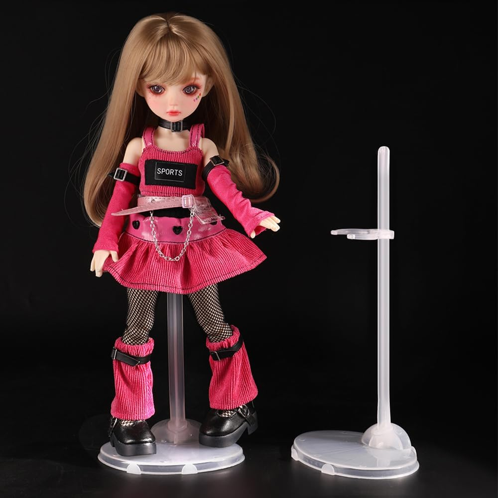 10 PCS Adjustable Doll Stands, Mini Doll Display Stands, Suitable for 11-13 Inch Dolls Transparent Display Holders，Dolls Accessories (10) image number 6