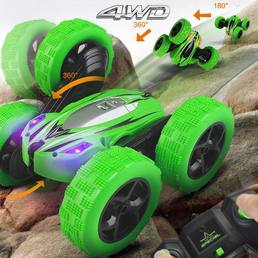 Boy-Toys-Remote-Control-Car-Rc-Cars: Transform Stunt Trucks with 4 Battery 2.4Ghz Controller and 4 WD, Double Rotating Vehicles 360&deg; Flips, Kids Birthday Gifts for Age 5 and up Year Old Boys & Girls image number 5